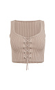 Lace-up crop top - BRUSNIKA. Women clothes