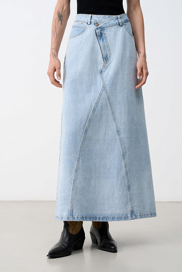 Asymmetric denim skirt - BRUSNIKA Women Clothes