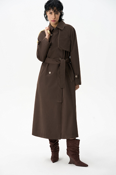 Double-breasted trench coat - BRUSNIKA Women Clothes