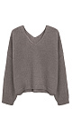 100% linen V-neck jumper - BRUSNIKA. Women clothes
