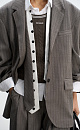Single-breasted striped jacket - BRUSNIKA. Women clothes