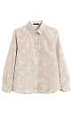 Printed shirt with lace decor - BRUSNIKA. Women clothes