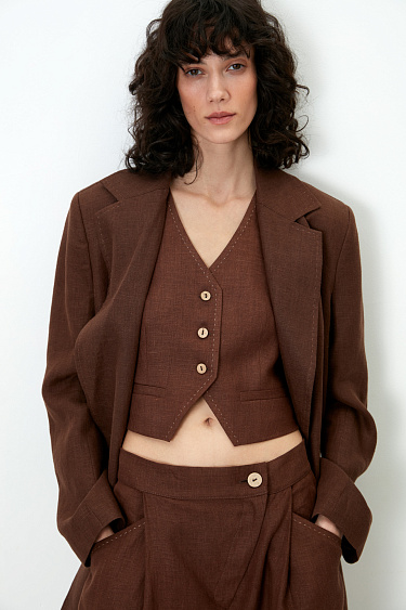 100% linen vest - BRUSNIKA Women Clothes