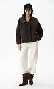 Wool bomber jacket with a stand collar - BRUSNIKA. Women clothes