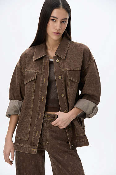 Printed denim Jacket - BRUSNIKA Women Clothes