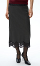 Striped skirt with lace - BRUSNIKA. Women clothes