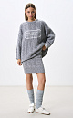 Knitted skirt with braids - BRUSNIKA. Women clothes