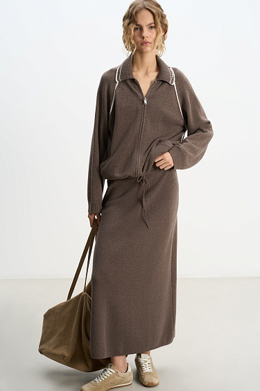 Cashmere and wool bomber jacket - BRUSNIKA Women Clothes