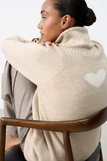 Oversized cashmere and wool blend jumper - BRUSNIKA Women Clothes