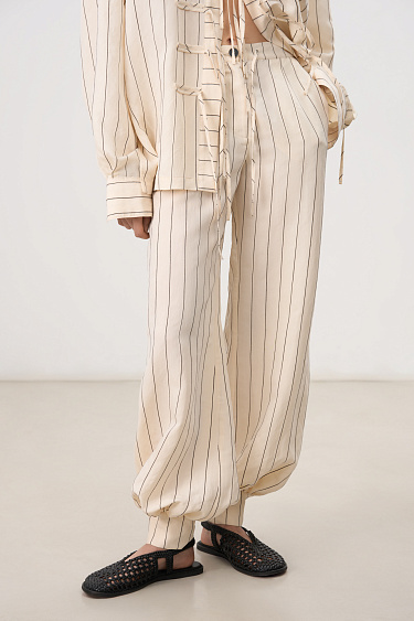Striped modal suit - BRUSNIKA Women Clothes