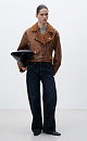Faux fur biker jacket - BRUSNIKA. Women clothes