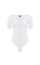 Square neck bodysuit - BRUSNIKA. Women clothes