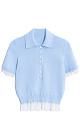100% cotton polo with lace - BRUSNIKA. Women clothes