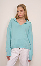 Cotton jumper with lapel collar - BRUSNIKA. Women clothes