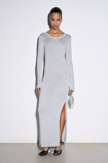 Dress with a plunging neckline on the back - BRUSNIKA Women Clothes