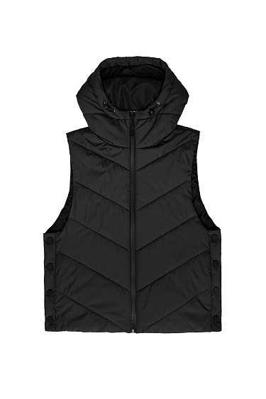 Oversized hooded vest - BRUSNIKA Women Clothes