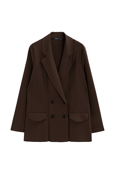 Knitted double-breasted jacket - BRUSNIKA Women Clothes