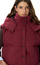 vest with a stand‑up collar and a hood - BRUSNIKA. Women clothes