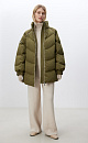 Quilted down jacket made of textured nylon - BRUSNIKA. Women clothes