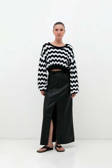 Knit jumper with wavy pattern - BRUSNIKA Women Clothes