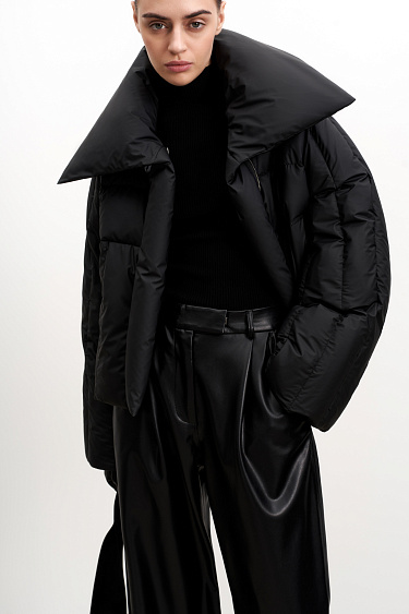 Puffer jacket with stand-up collar - BRUSNIKA Women Clothes