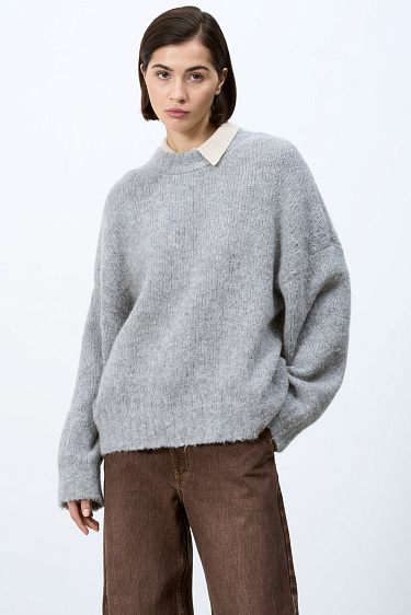 Voluminous alpaca wool jumper - BRUSNIKA Women Clothes