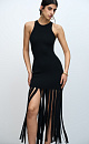 Dress with fringed skirt - BRUSNIKA. Women clothes