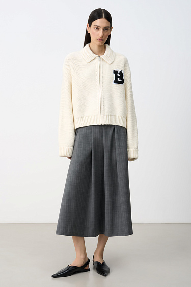 Knitted alpaca bomber jacket - BRUSNIKA Women Clothes