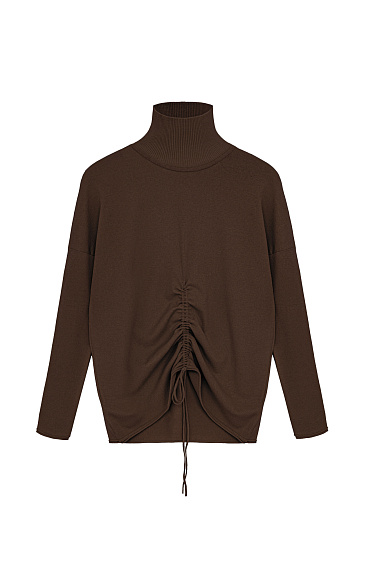 Turtleneck with drawstring - BRUSNIKA Women Clothes
