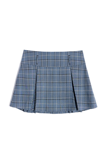 Plaid wool Mini Skirt - BRUSNIKA Women Clothes