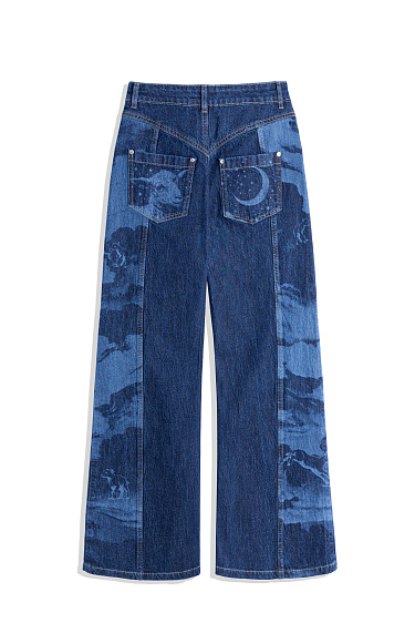 Wide jeans with a print - BRUSNIKA Women Clothes