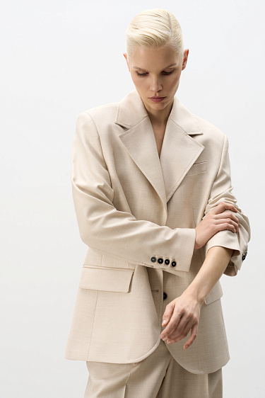 Single-breasted wool jacket - BRUSNIKA Women Clothes