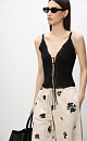 Viscose top with lace and ties - BRUSNIKA. Women clothes