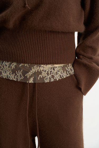 Raccoon fur trousers - BRUSNIKA Women Clothes