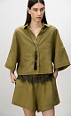Cropped shirt with shorts - BRUSNIKA. Women clothes