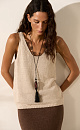 100% linen knit top - BRUSNIKA. Women clothes