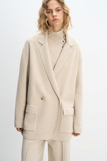 Cashmere-blend knit blazer - BRUSNIKA Women Clothes
