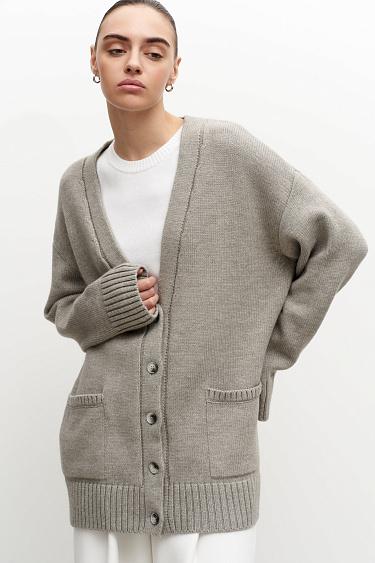 Alpaca wool blend cardigan - BRUSNIKA Women Clothes