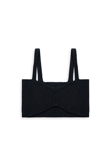 Cashmere and wool blend crop top - BRUSNIKA Women Clothes