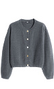 Fox-fur buttoned cardigan - BRUSNIKA. Women clothes