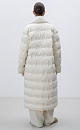 Long down jacket with branded embossing - BRUSNIKA. Women clothes