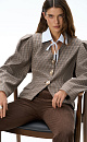 Checkered jacket with accent buttons - BRUSNIKA. Women clothes