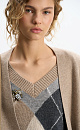 Cashmere jumper with an Argyle pattern - BRUSNIKA. Women clothes