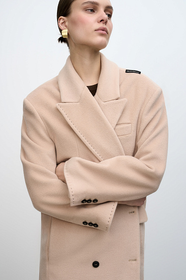 Double-breasted wool coat - BRUSNIKA Women Clothes