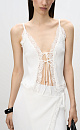 Viscose top with lace and ties - BRUSNIKA. Women clothes