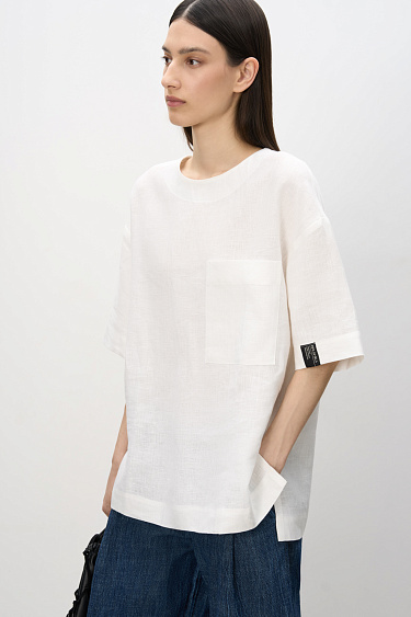 Linen T-shirt - BRUSNIKA Women Clothes