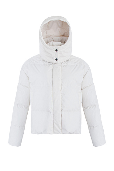 Short down jacket with detachable hood - BRUSNIKA Women Clothes