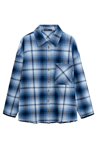 100% cotton plaid shirt - BRUSNIKA Women Clothes