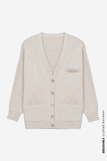 Cashmere and wool blend cardigan - BRUSNIKA Women Clothes