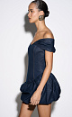 Denim dress with a balloon skirt - BRUSNIKA. Women clothes